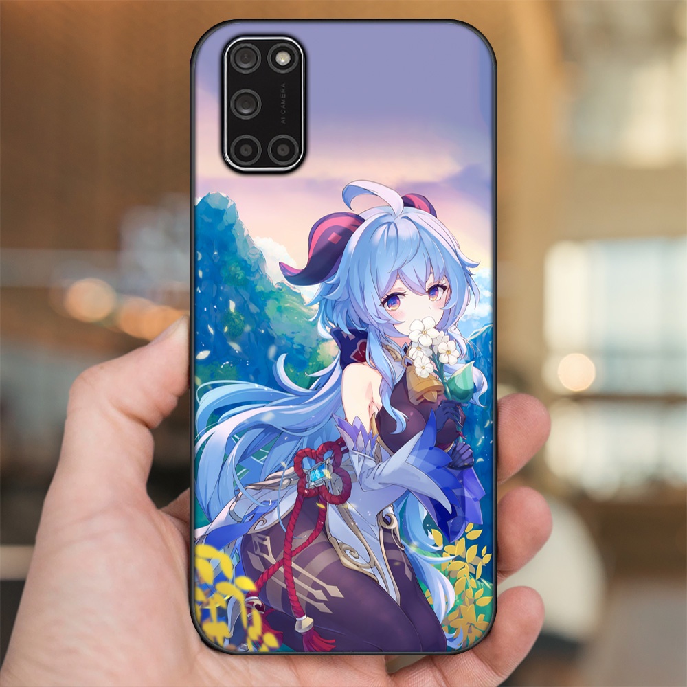 Ốp lưng Oppo A52, A92 viền đen in hình Ganyu Genshin Impact