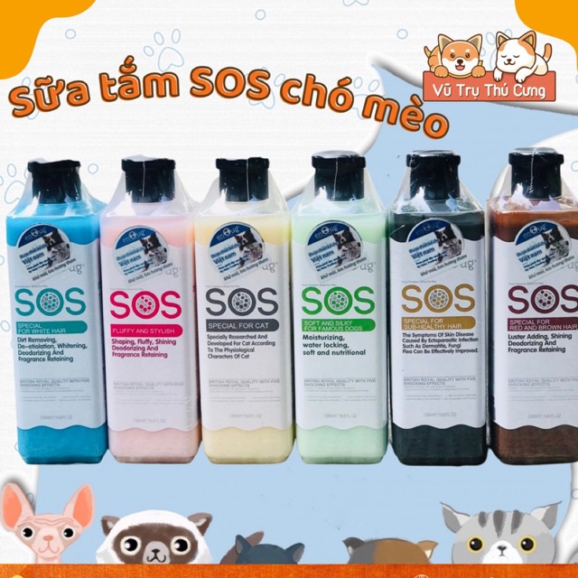 [Mã 44FMCGSALE1 giảm 10% đơn 250K] Sữa tắm SOS cho chó mèo 530ml