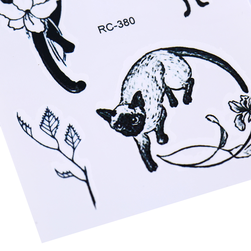 (hàng Mới Về) Hình Xăm Dán Tạm Thời Chống Thấm Nước Hình Mèo Đen | BigBuy360 - bigbuy360.vn