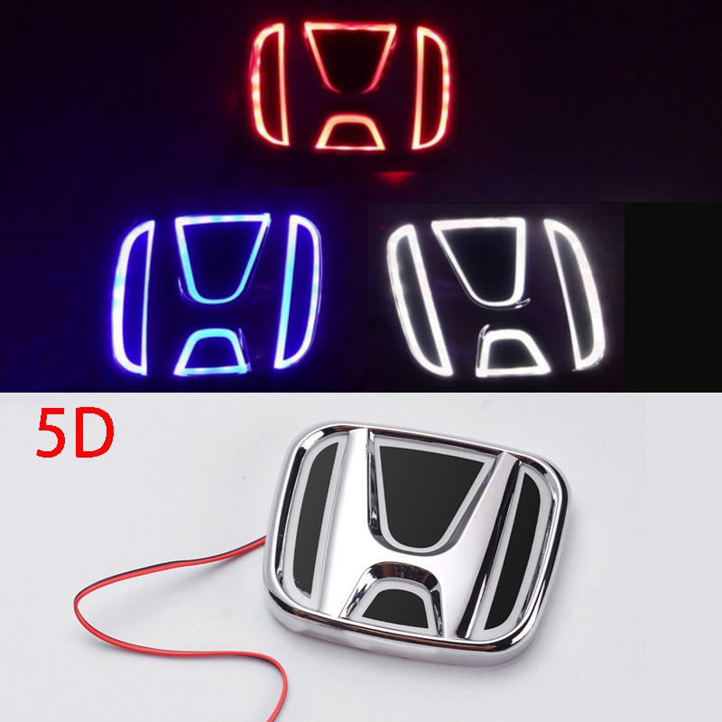 Mới Đèn LED Logo 5D Gắn Phía Trước Xe Hơi Honda Accord Fit Crosstour H-RV Pilot
