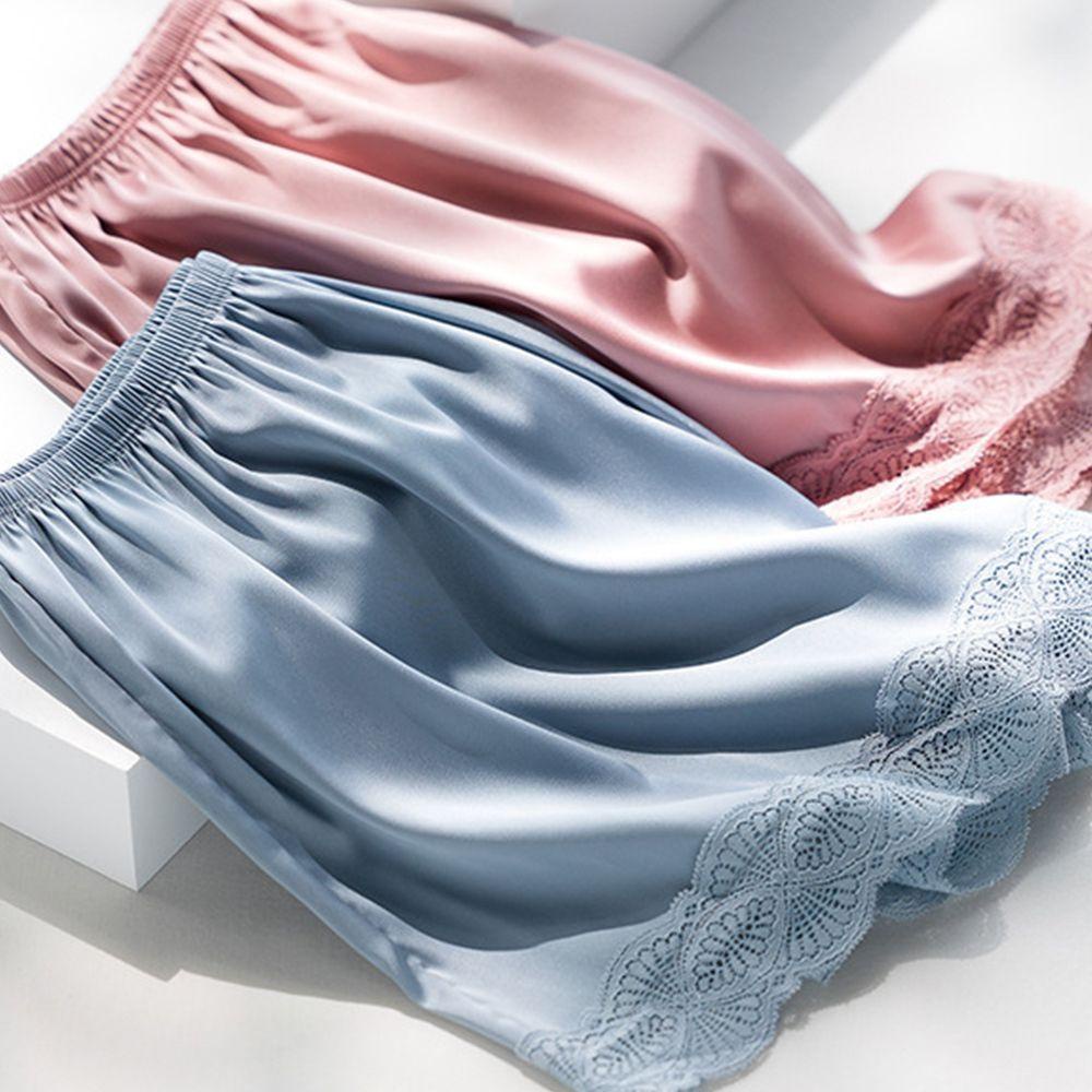 Quần Lót Boxer Lưng Cao Dáng Rộng Bằng Nylon Màu Sắc Đơn Giản Quyến Rũ Thời Trang Mùa Hè Cho Nữ