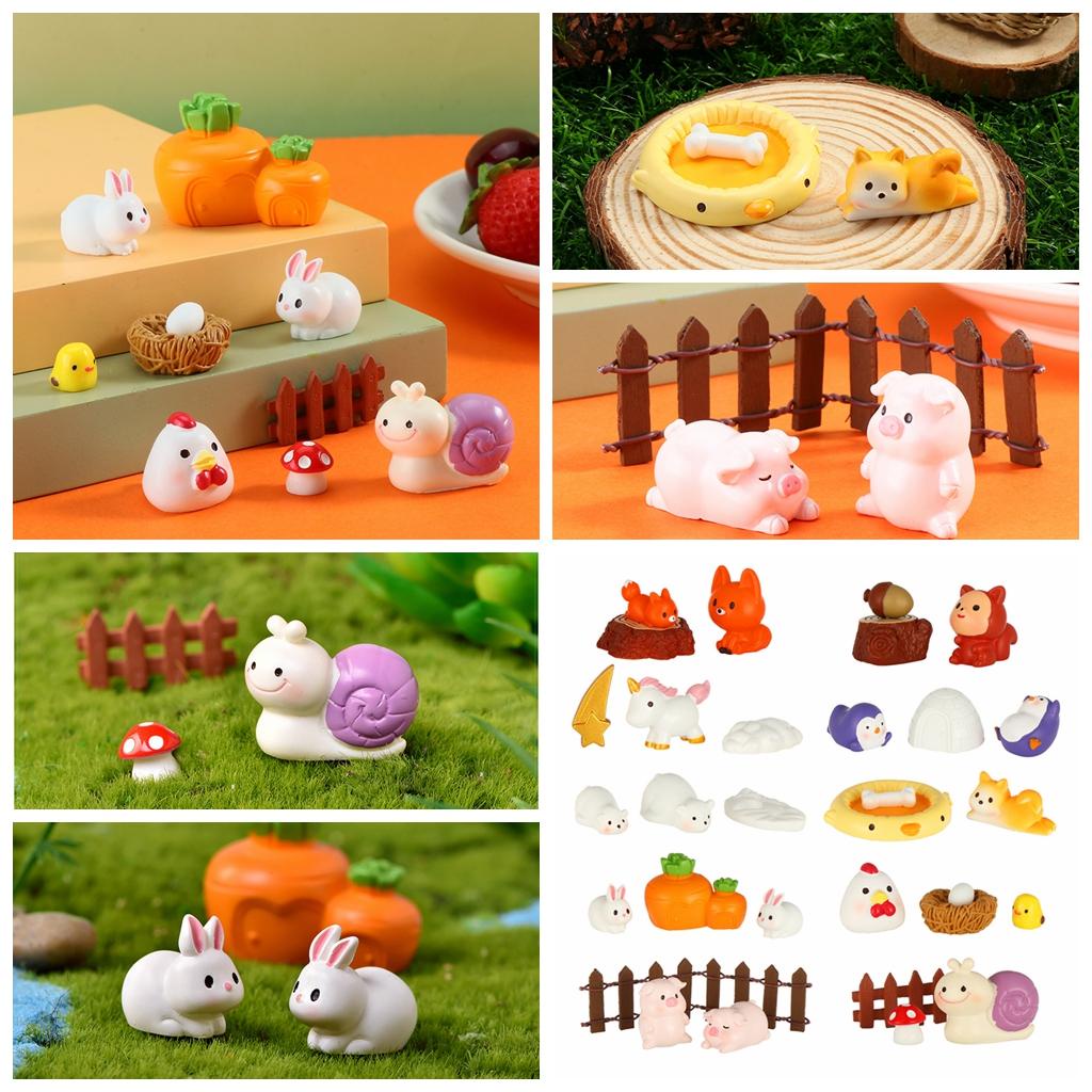 Set 3 Đồ trang trí Chú Sóc Bằng Nhựa Dùng Để Trang Trí Tiểu Cảnh