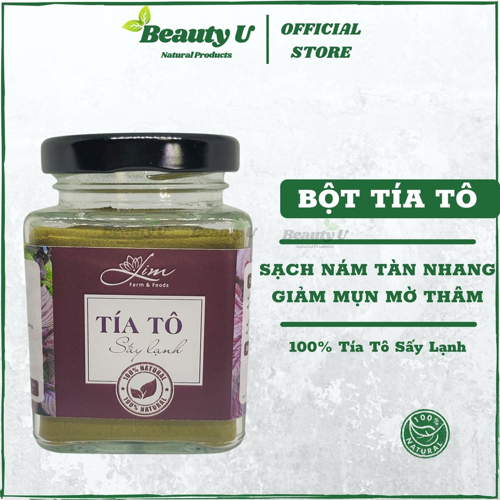 Bột Tía Tô Sấy Lạnh LimFarm Nguyên Chất 100% - Hỗ Trợ Giảm Cân , Hỗ Trợ Làm Đẹp Da , Giảm Mụn Mờ Thâm