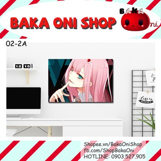 Tranh Canvas Anime Darling in the Franxx Đơn tấm - Nhân vật Zero Two - 02-2