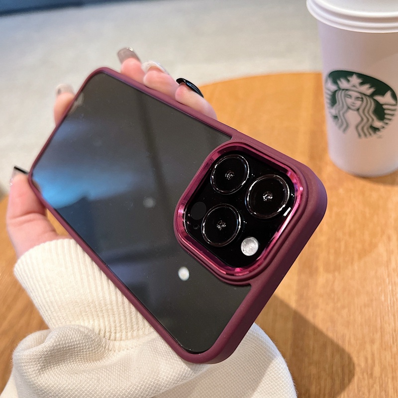 Ốp lưng Điện Thoại Cứng Trong Suốt Chống Sốc Màu Xanh Lá Alpine Cho compatible with iPhone 11 12 13 Pro Max