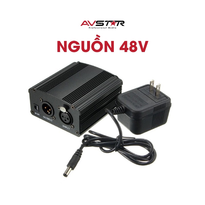 Nguồn Phantom 48V Cấp Điện Cho Mic Thu Âm Livestream Hát Karaoke Online Chính Hãng Cao Cấp Bảo Hành 6 Tháng