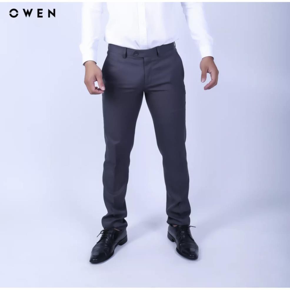Sale Chính Hãng OWEN - Quần âu nam dáng SLIMFIT màu xám đậm 91373 hot 🌺 neww * ! %