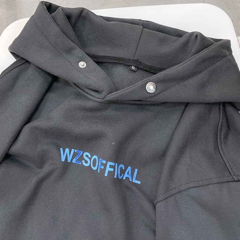 áo Hoodie nỉ WZSOFF màu đen xám unisex ảnh thật SSSTore ( nam nữ mặc đều được ) | BigBuy360 - bigbuy360.vn