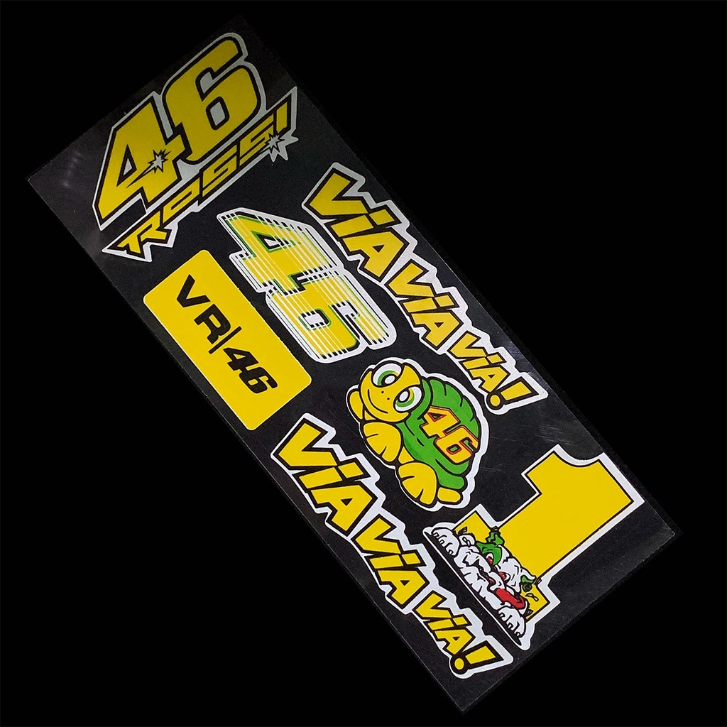 46 Rossi 46 Phản Quang Dán Mũ Bảo Hiểm Hình Rùa May Mắn