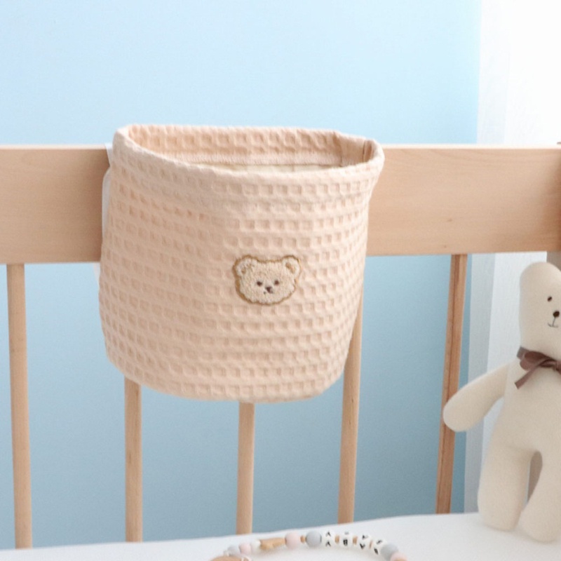 Túi Đựng Tã Lót Treo Cạnh Giường Em Bé Bằng Cotton