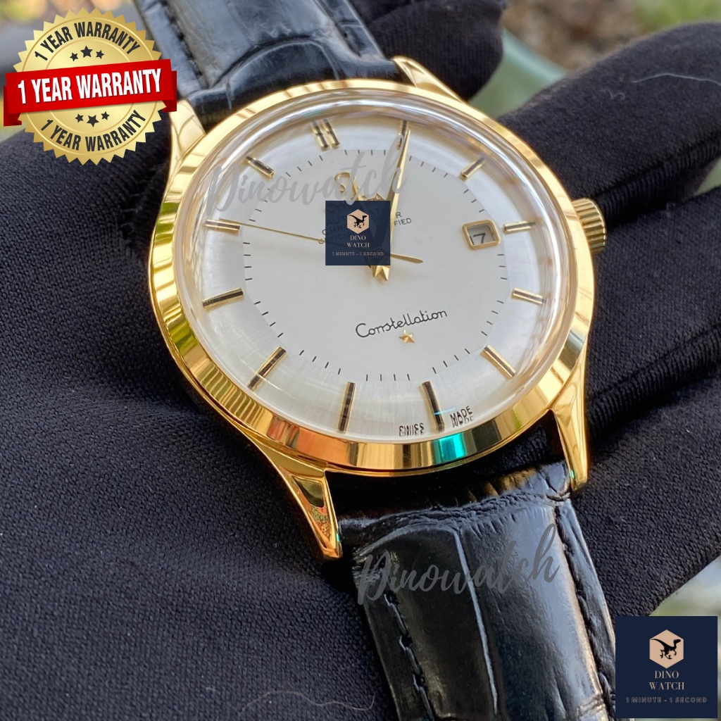 Đồng Hồ Nam Omg Constellation Two Tone - Dây Da , Máy Automatic, Size 40mm