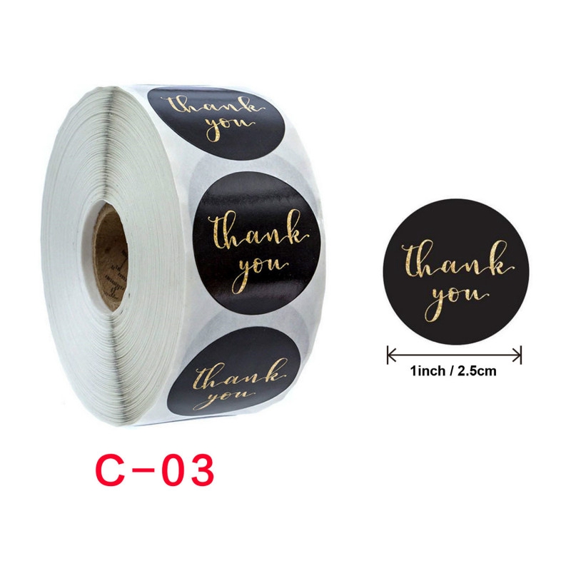 500pcs Gold Thank You Stickers Seal Labels for Your Order Business Wedding Party Favors Envelope Sealing