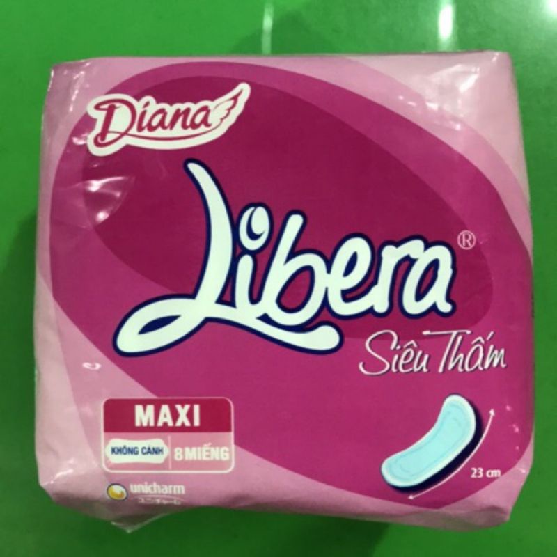 Bịch 6 gói băng vệ sinh DIANA LIBERA siêu thấm siêu mỏng có cánh / không cánh