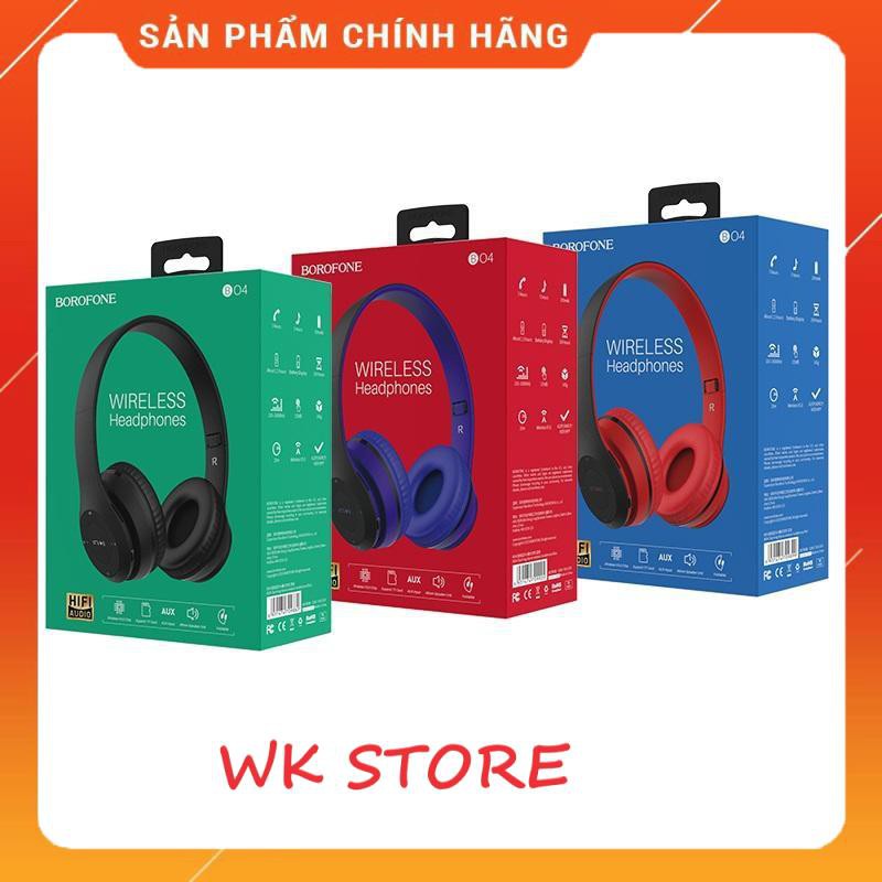 Tai nghe bluetooth chụp tai Borofone B04 V5.0 Kiểu Dáng Thể Thao, Âm Thanh Trung Thực,BH 1 năm | BigBuy360 - bigbuy360.vn