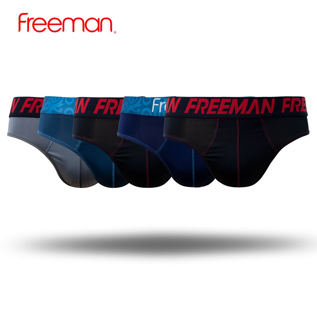 Quần lót nam Freeman, chất liệu thun lạnh thoáng mát, thiết kế thun đai lưng nổi bật bản lớn [Combo 5] BO768