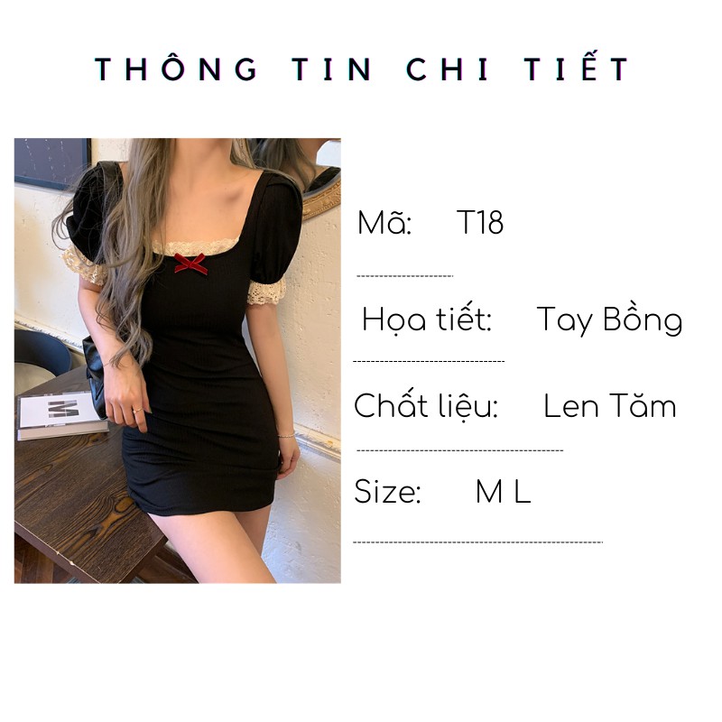 Đầm Nữ, Váy Nữ Dáng ôm, Cổ Vuông Tay Bồng Nữ Tính Trẻ Trung SIXTEEN. | BigBuy360 - bigbuy360.vn