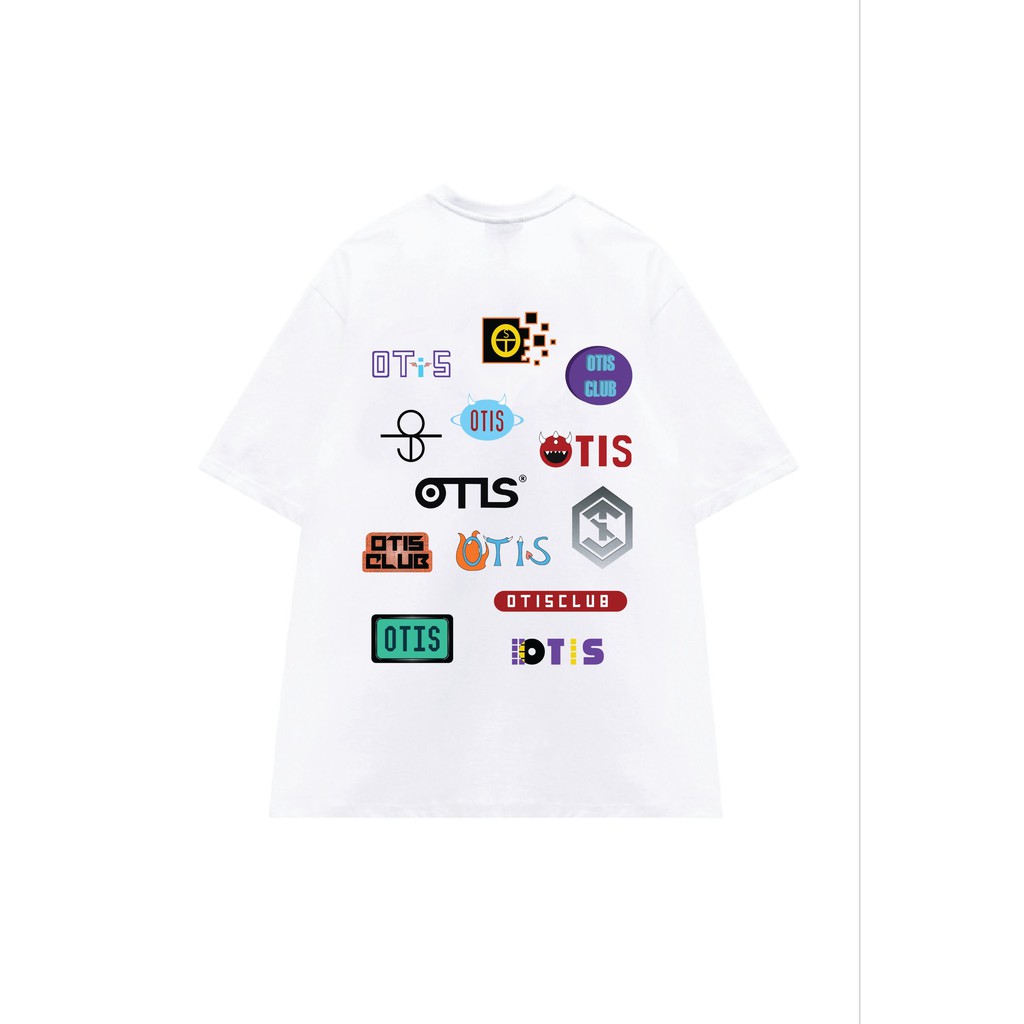 Áo thun tay lỡ Unisex Local Brand Otis Club - FULL LOGO TRẮNG