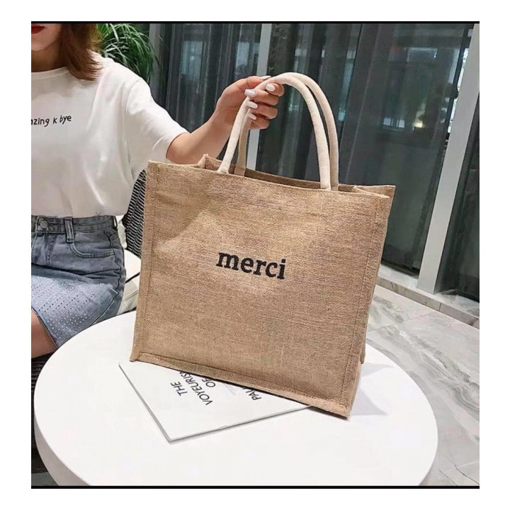 TÚI CÓI MERCI PHONG CÁCH VINTAGE kích thước 40cm x 36cm | BigBuy360 - bigbuy360.vn