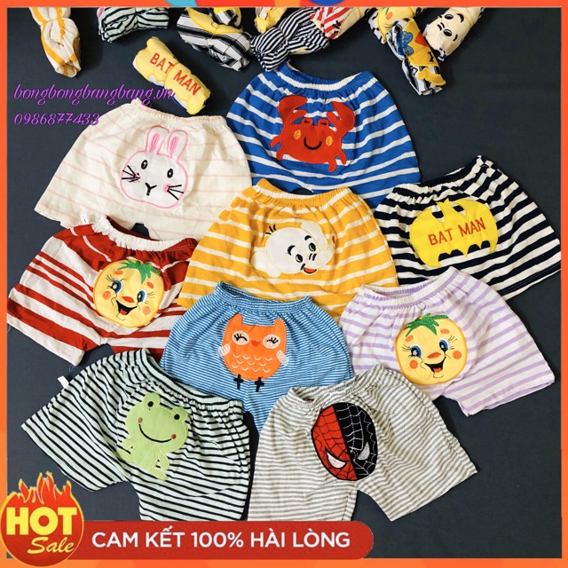 Combo 10 quần mông thú cho bé trai gái 7-19kg