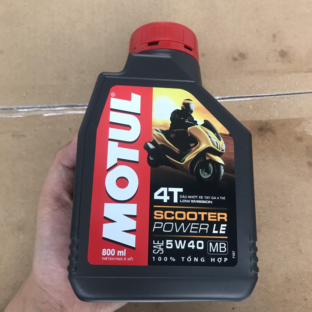 Dầu nhớt Motul Scooter Power LE 5W40 0.8L dầu nhớt motul cho xe tay ga đời mới chính hãng cao cấp