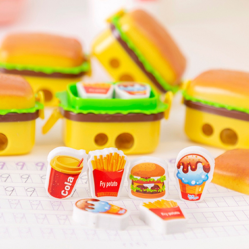 Gọt Bút Chì Hai Lỗ Hình Hamburger Sáng Tạo