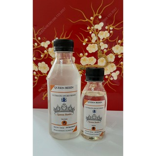 Keo Epoxy 3D Queen Resin UV 420Gr đổ sàn nhà, đổ bàn, đồ trang sức...tự cân bằng