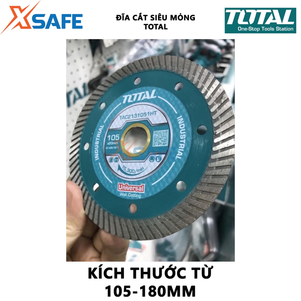 Đĩa cắt siêu mỏng TOTAL dùng cắt ngói, gốm, đá, gạch, đá cẩm thạch, không cắt được gạch men(kính nano) - [XSAFE]