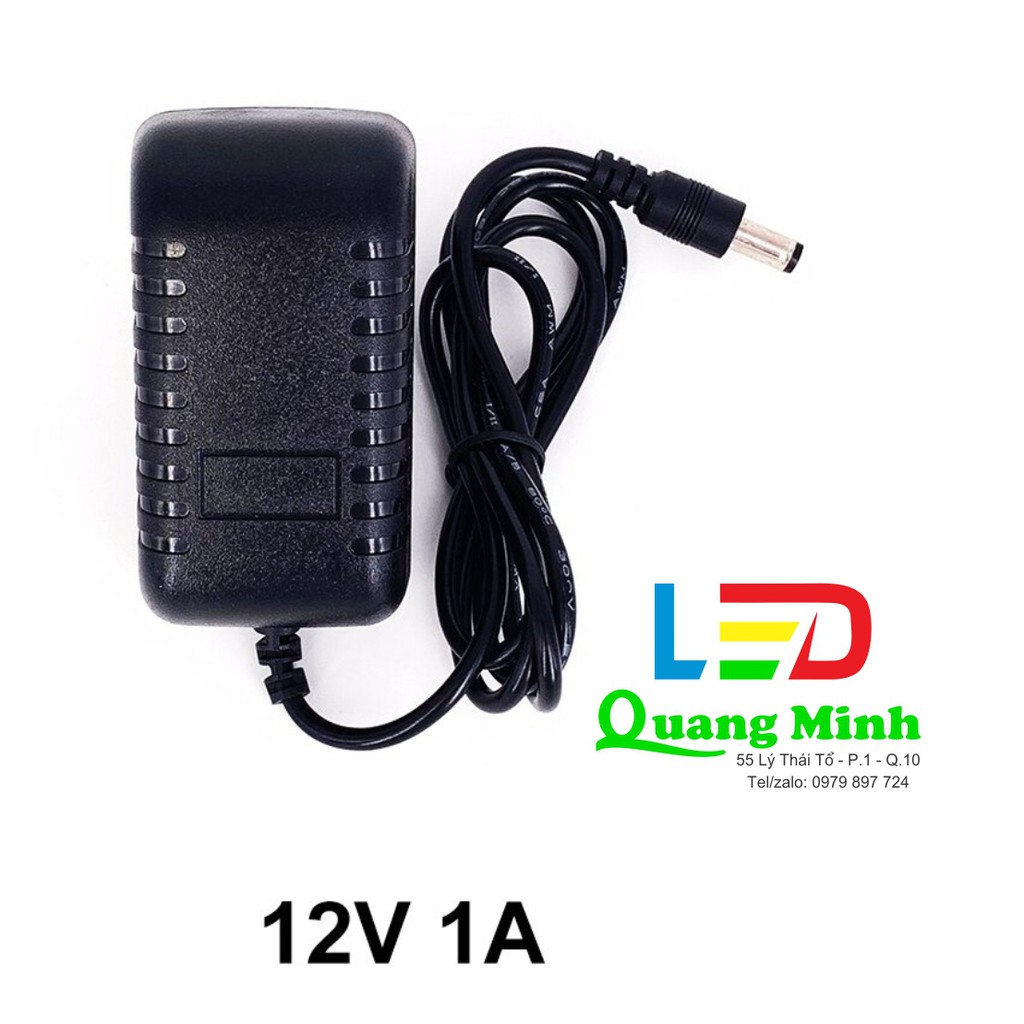 Bộ nguồn nhựa adapter 12V - 5A (DC) (Đen Siêu Bền) | BigBuy360 - bigbuy360.vn