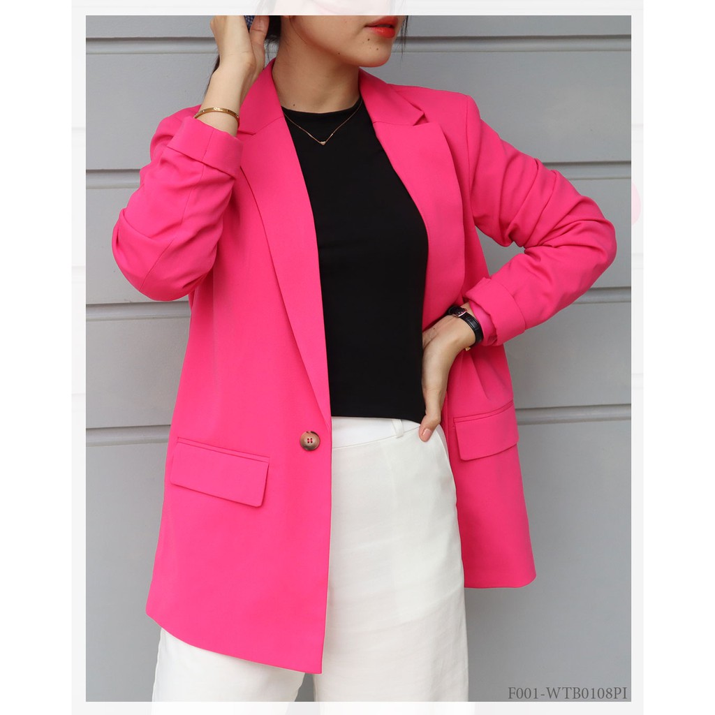Áo Blazer 2 Lớp Nữ - Áo Vest Nữ Suông Hồng 0108PI - Áo Khoác Nữ - Thời Trang Nữ Tim & Ann | BigBuy360 - bigbuy360.vn