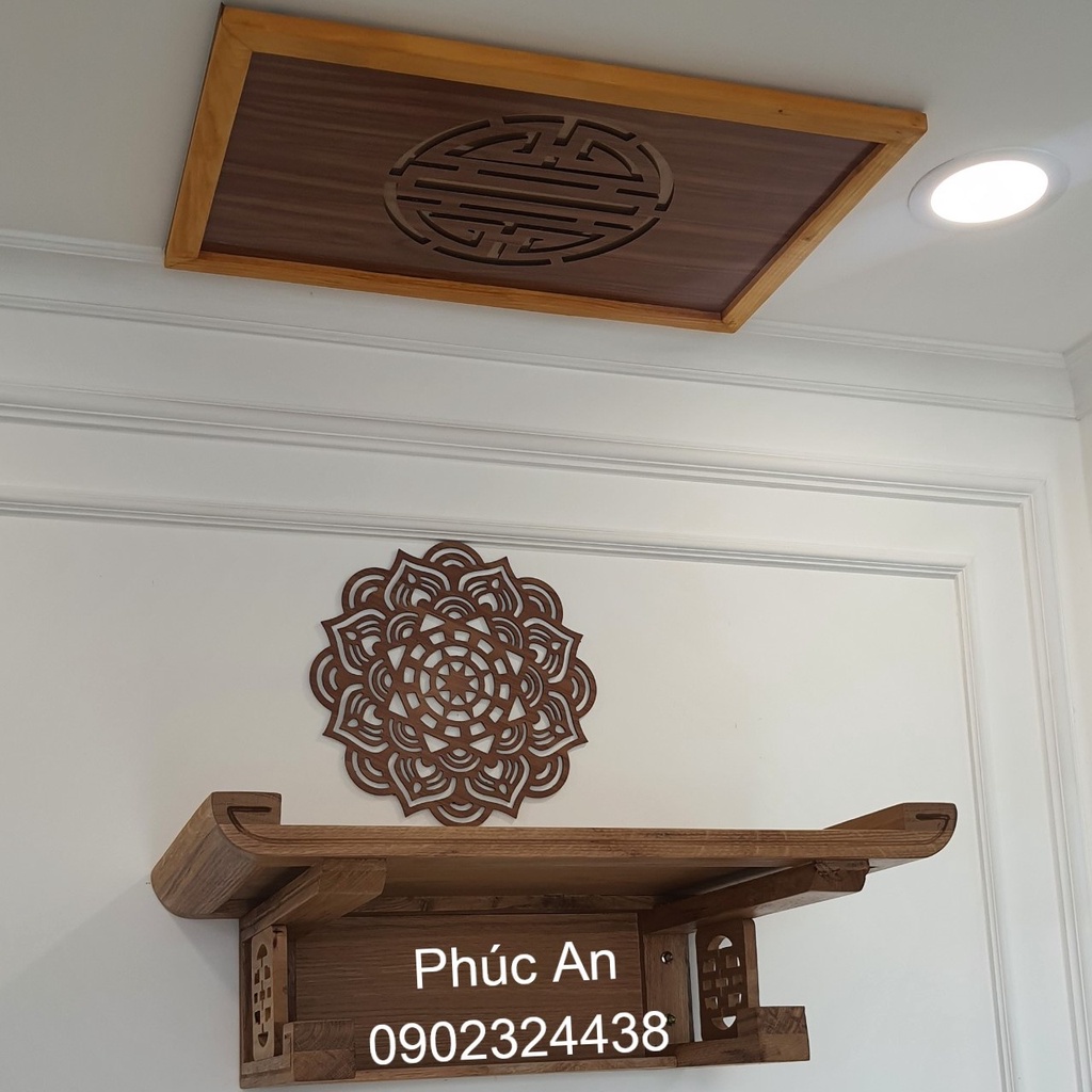 Kệ gỗ thờ mẹ quan âm size 60 - 40, đầy đủ y như hình