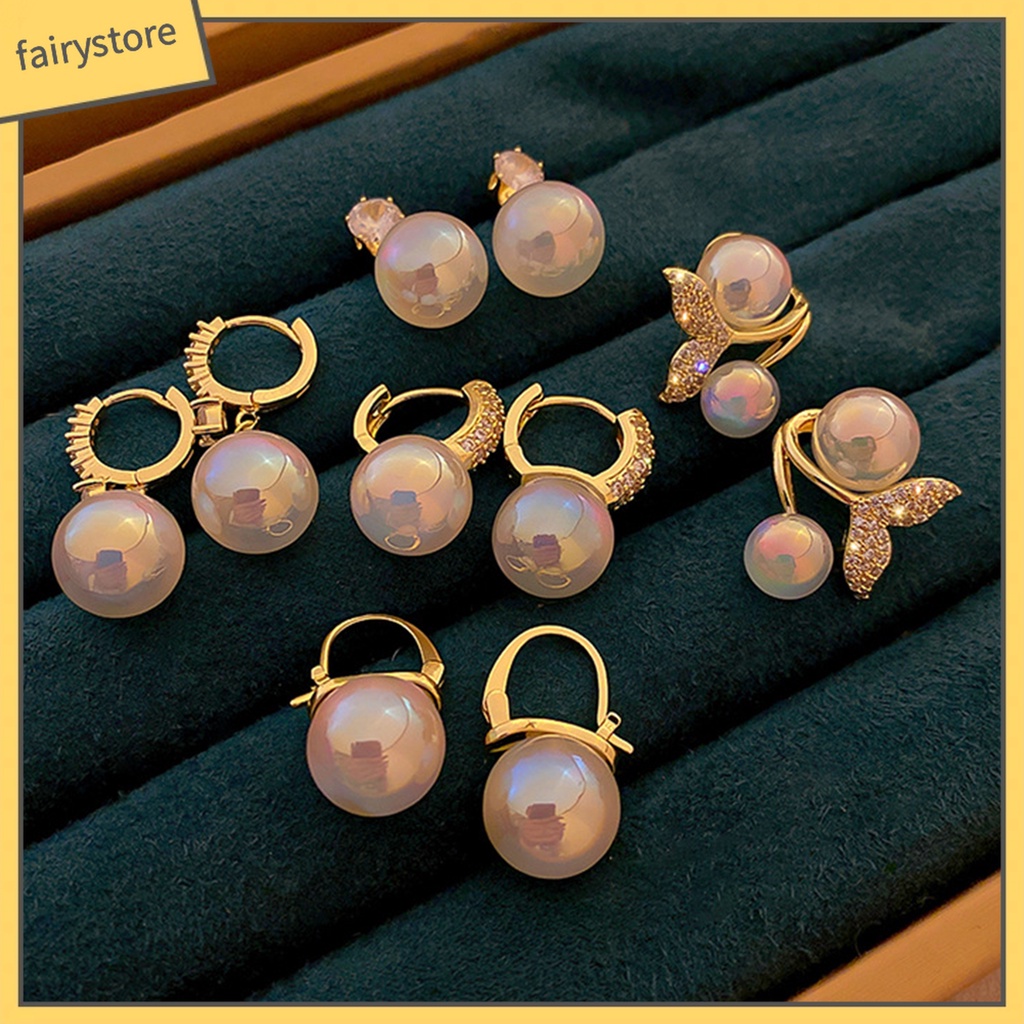 1 Đôi Bông Tai Ngọc Trai Giả Thời Trang Nữ Tính