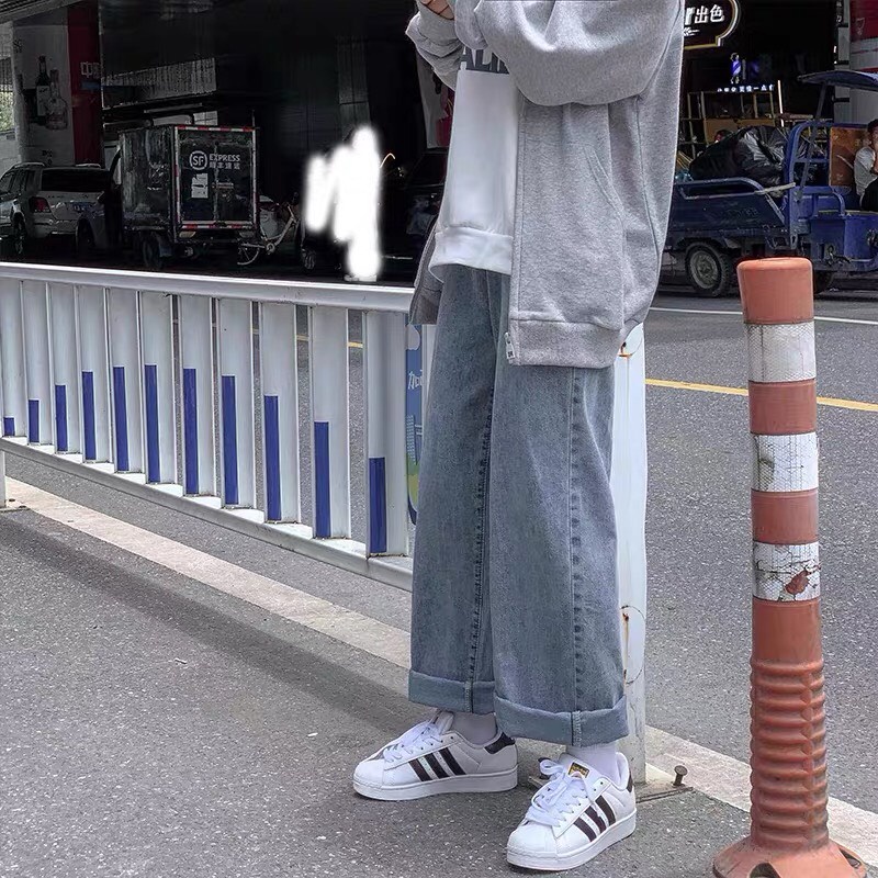 Quần jean nữ ⚡𝓗𝓪̀𝓷𝓰 𝓬𝓪𝓸 𝓬𝓪̂́𝓹⚡Quần bò ống rộng lưng cao, dáng suông vải bò cao cấp, không dãn