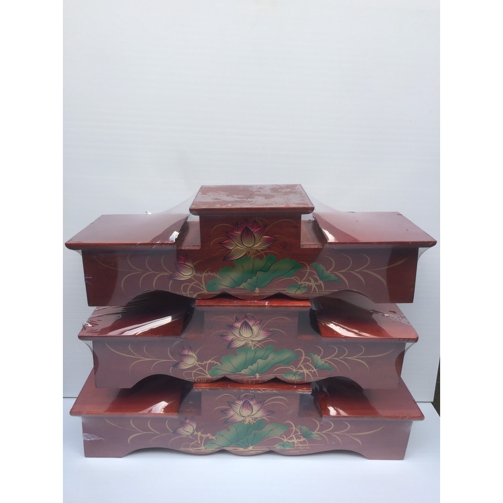 KỆ TAM CẤP BÁT HƯƠNG SEN  4 TẤT , 4,5 TẤT , 5 TẤT