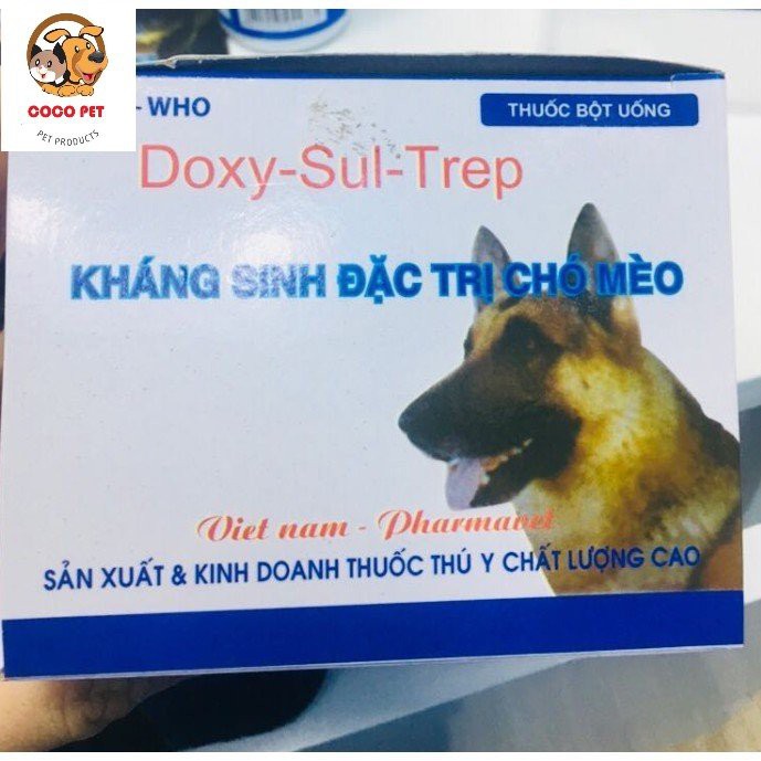 Kháng Sinh Cho Chó Mèo - Bột Uống Doxy - Sul - Trep Gói 5g