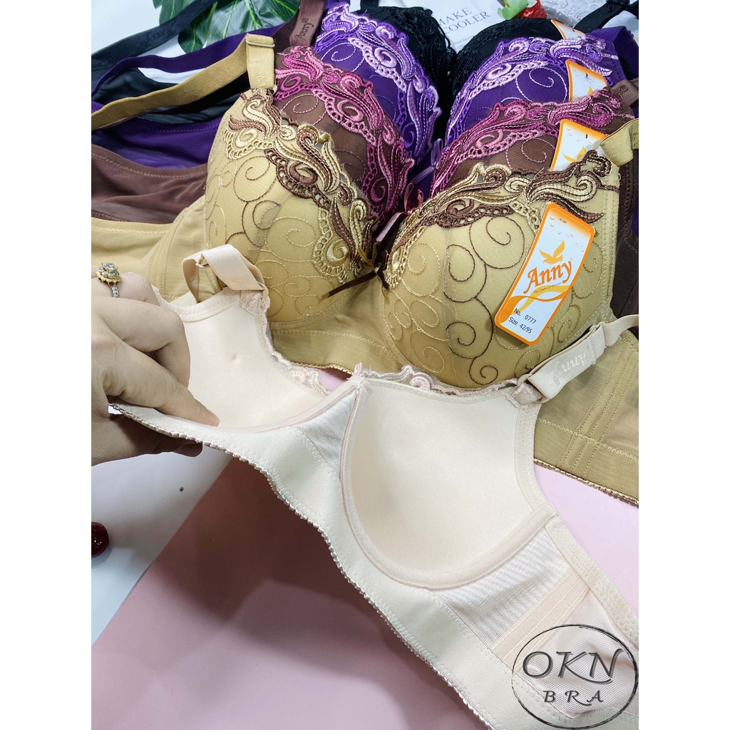 Áo ngực bản to BIGSIZE 0777 Anny - Cup C ôm hết quả siêu to không bị tràn bản to gọn lưng nhập Thái Lan
