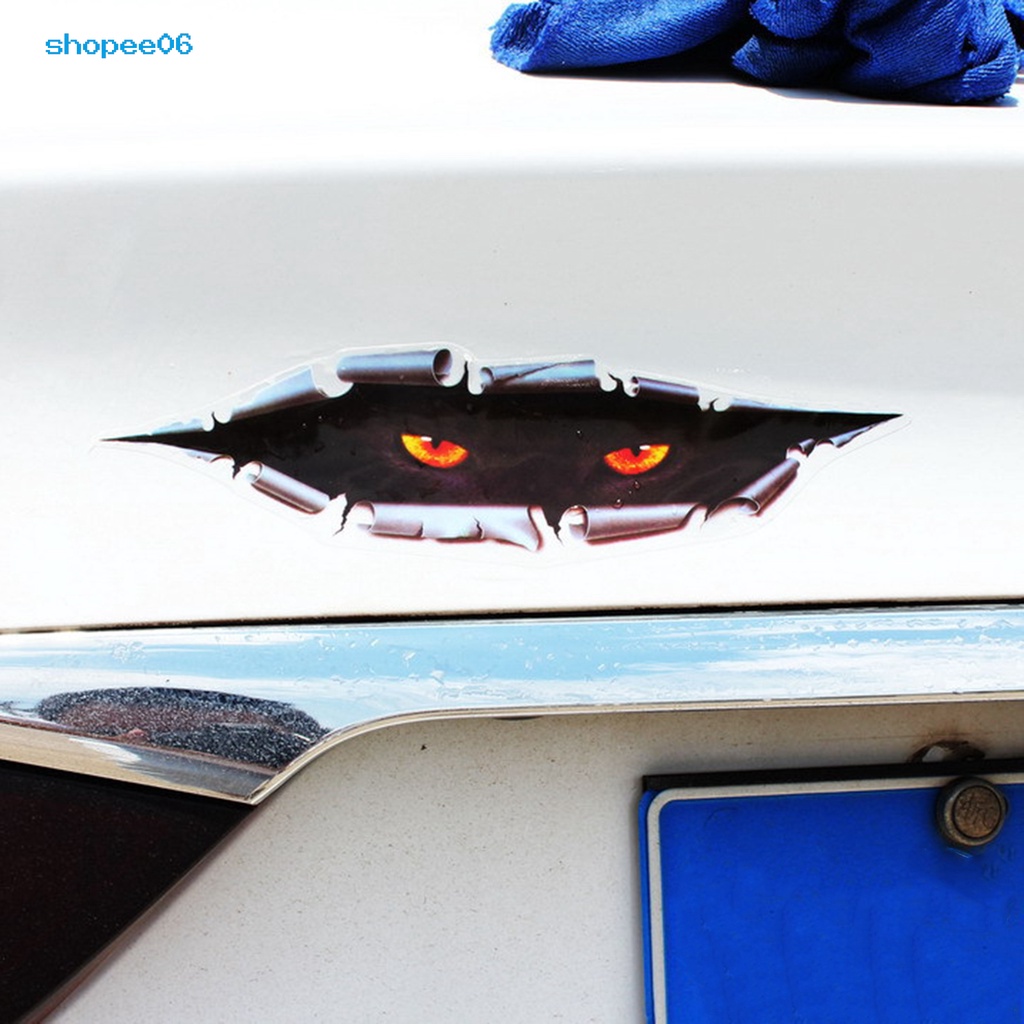 Miếng Dán Trang Trí Xe Hơi Hình Đôi Mắt 3D Sáng Tạo Chống Thấm Nước