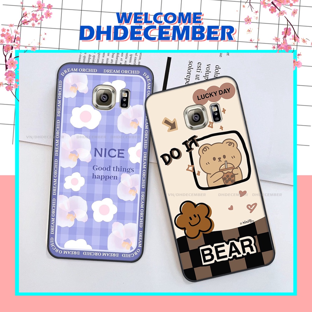 Ốp lưng Samsung Galaxy S6 / S6 EDGE in hình gấu K@ws, gấu nâu, dor@emon RẺ- ĐẸP- BỀN