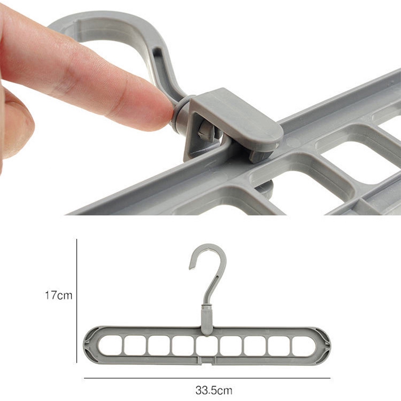 Móc treo quần áo OSSAYI 9 lỗ đa năng tiết kiệm không gian tiện lợi