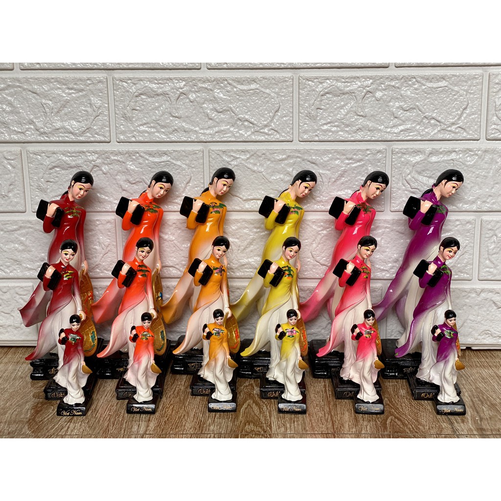 Tượng cô gái nữ sinh áo dài Việt Nam - Size Lớn - 22cm