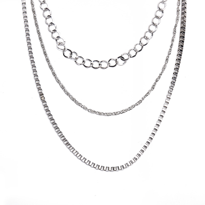 Dây xích kim loại 3 lớp đeo quần trang trí phong cách hip hop độc lạ cho nữ