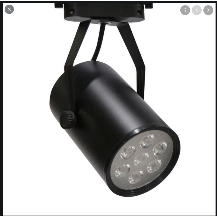 Đèn rọi ray 7w mắt trâu mắt ếch siêu sáng vỏ trắng vỏ đen