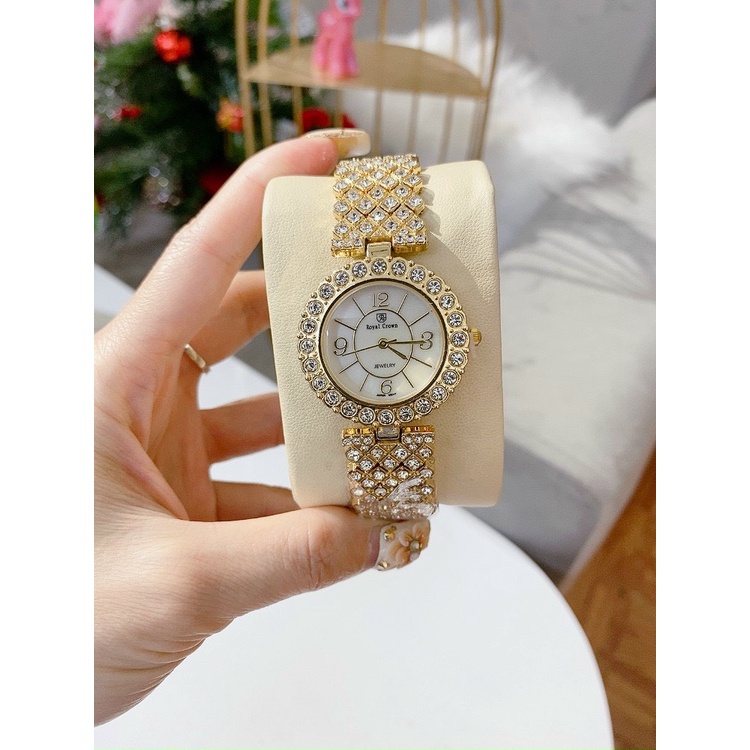 Đồng hồ nữ Royal crown Đính đá siêu đẹp + Full Hộp mẫu mới 2022 | BigBuy360 - bigbuy360.vn