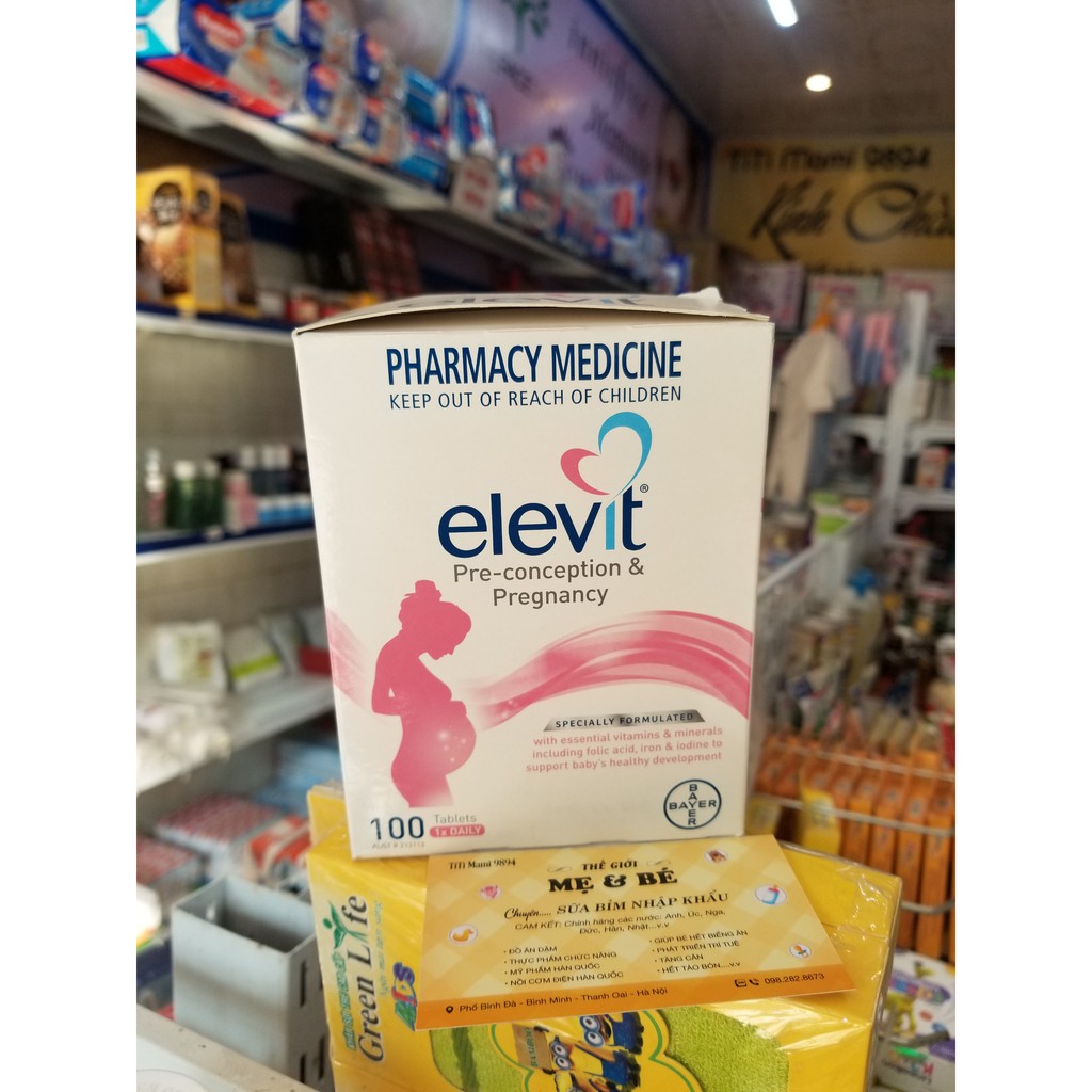 ELEVIT DATE 2023 MẪU MỚI VITAMIN TỔNG HỢP cho bà bầu 100 viên