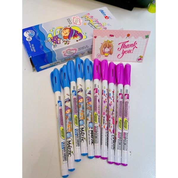 Bút Gel Xóa Được Mazzic Thiên Long TP-GELE01 - Mực Tím/Xanh