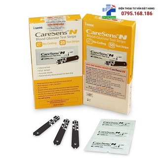 Que thử đường huyết caresen vỉ 50 que