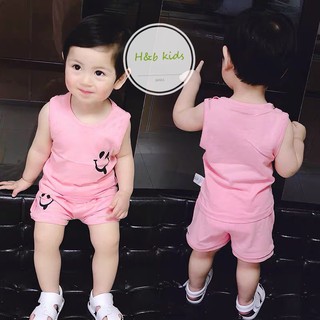 bộ mặt cười chất cotton chính phẩm mềm mại đẹp cho bé trai và gái