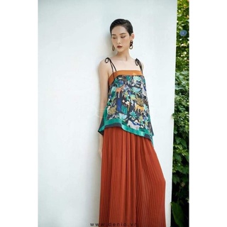 Vải lụa satin hoạ tiết (khoang 1m5)