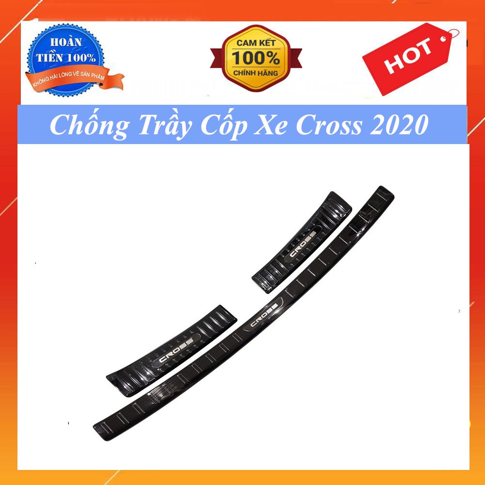 Nẹp cốp, chống trầy cốp xe Toyota Cross 2020 2021 2022 Mẫu Titan cao cấp + tặng kèm keo tăng dính