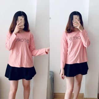 Áo thu đông tay dài xẻ bên