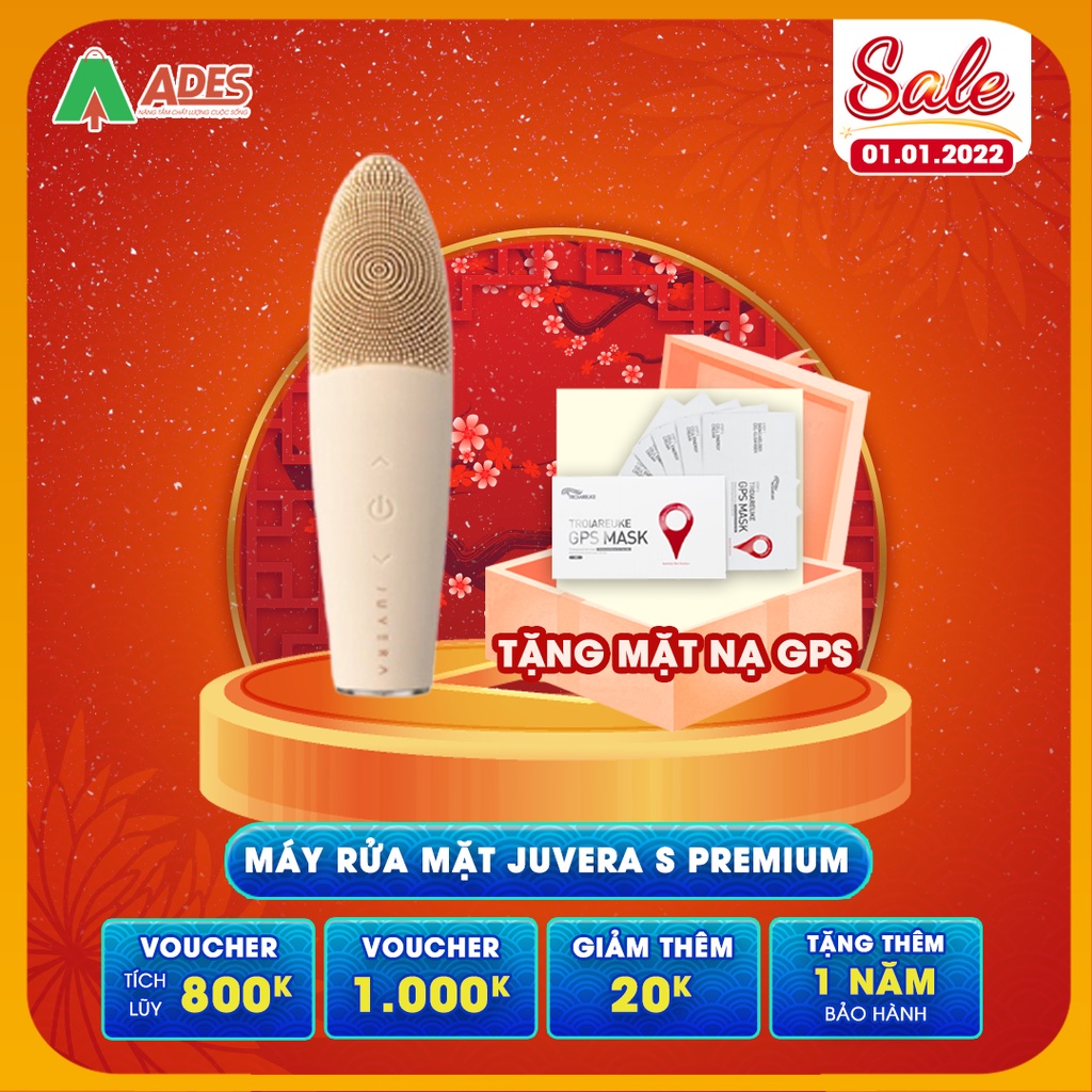 Máy Rửa Mặt Juvera S Premium 3 in 1 Màu Nude - Bảo Hành Chính Hãng 12 Tháng 1 đổi 1 - HOT NEW 2021